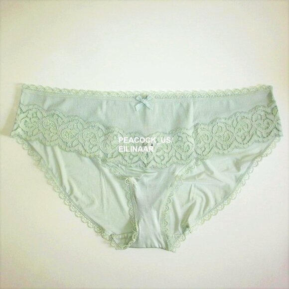 VICTORIA SECRET Body by Victoria Bikini Panty Size XL Silky Lace Mint Rare NWT - Picture 5 of 8